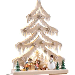 Käthes Original Schwibbögen "Tanne Winterwald", 230V Mit Usb A-Anschluss New