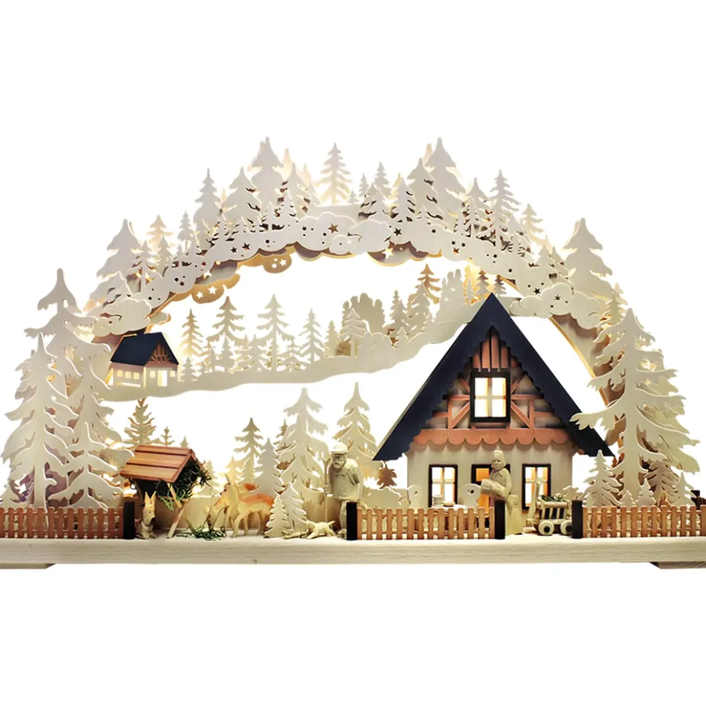 RATAGS Holzdesign Schwibbögen "Waldidylle", 230V Mit Usb A-Anschluss Sale