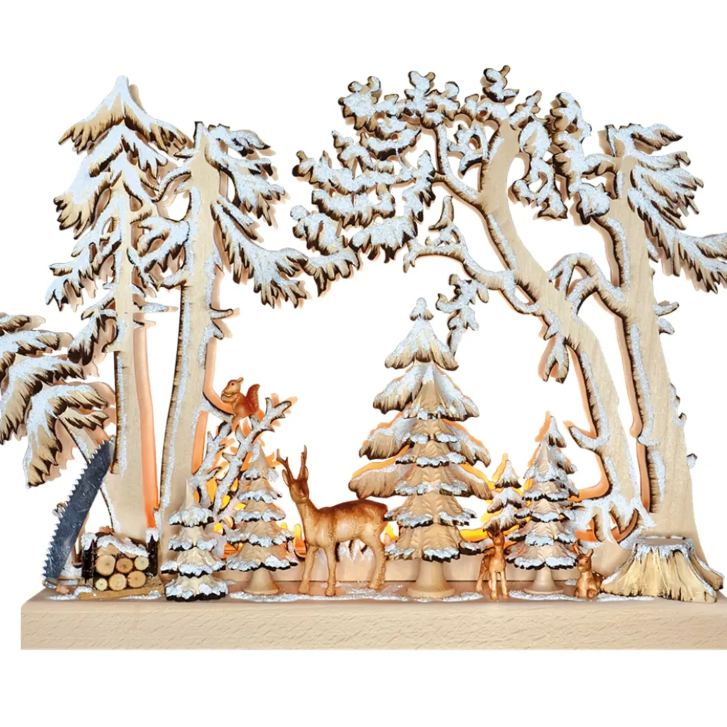 RATAGS Holzdesign Schwibbögen "Winterwaldszene", 230V Mit Usb A-Anschluss Discount
