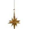 Käthe Wohlfahrt Stern Mit Glimmer, Gold, 10,5Cm New