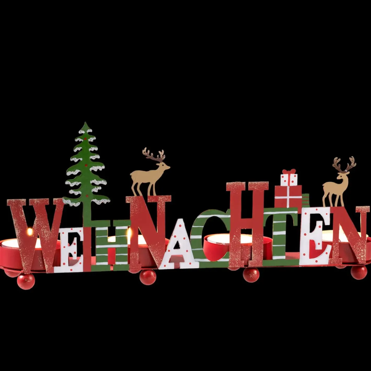 Käthe Wohlfahrt Teelichthalter "Leuchtende Weihnachten" Outlet