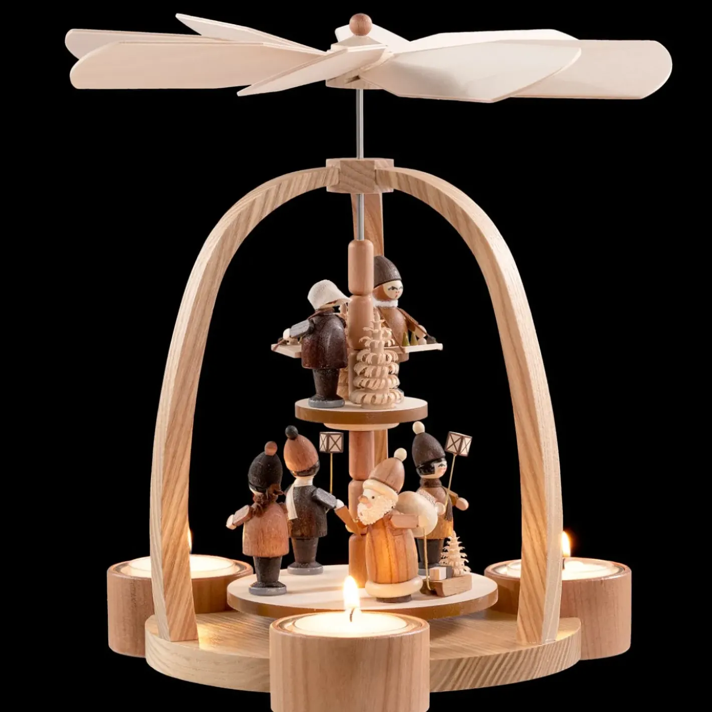 Käthe Wohlfahrt Teelicht-Pyramide "Weihnachtsmann Mit Striezelkinder" Online