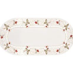 Käthe Wohlfahrt Tischlaufer "Christrose Weis" 25X58Cm Outlet
