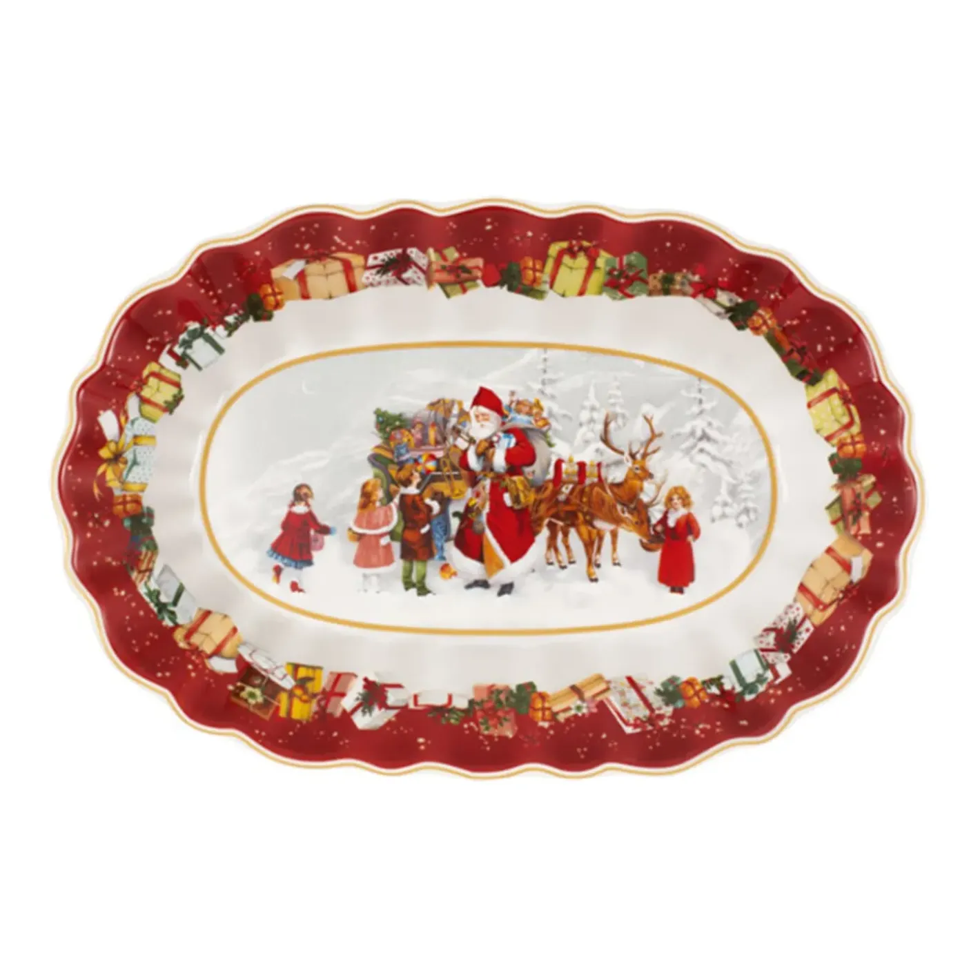 Villeroy & Boch Toy'S Fantasy Grose Schale Oval, Santa Und Kinder Hot
