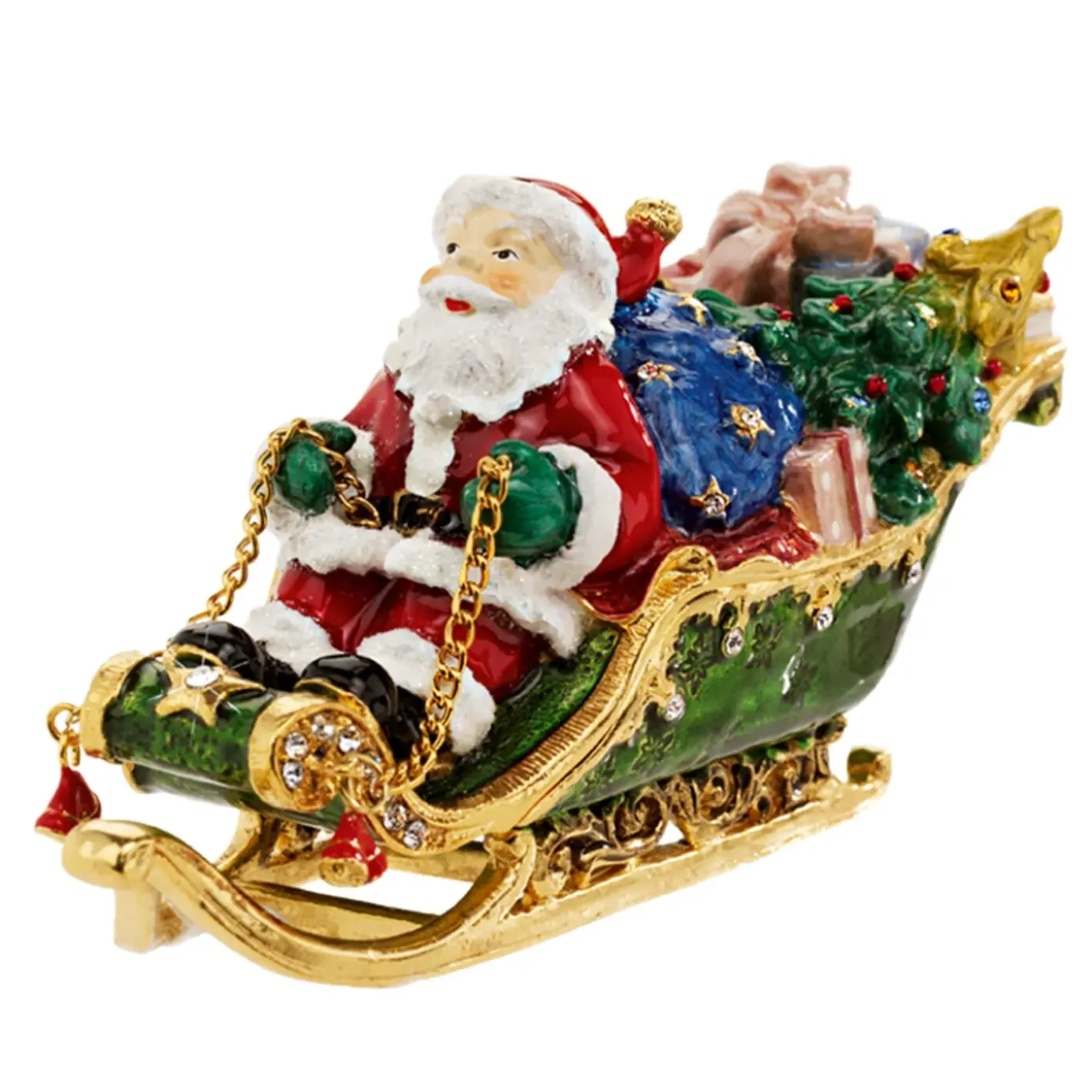 Käthe Wohlfahrt Weihnachtsmann Mit Schlitten, Schatulle New