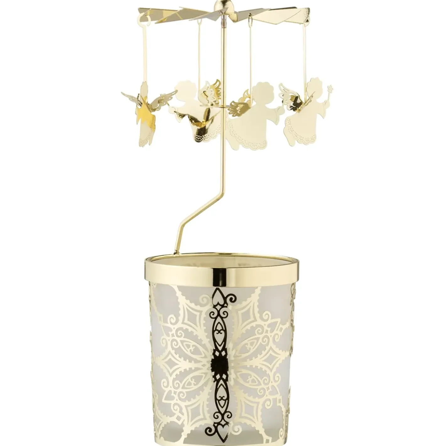 Käthe Wohlfahrt Windlicht-Karussell "Engelchen", Gold Online