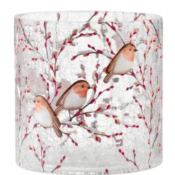 Käthe Wohlfahrt Windlicht "Rotkehlchenfamilie", 15 Cm Clearance