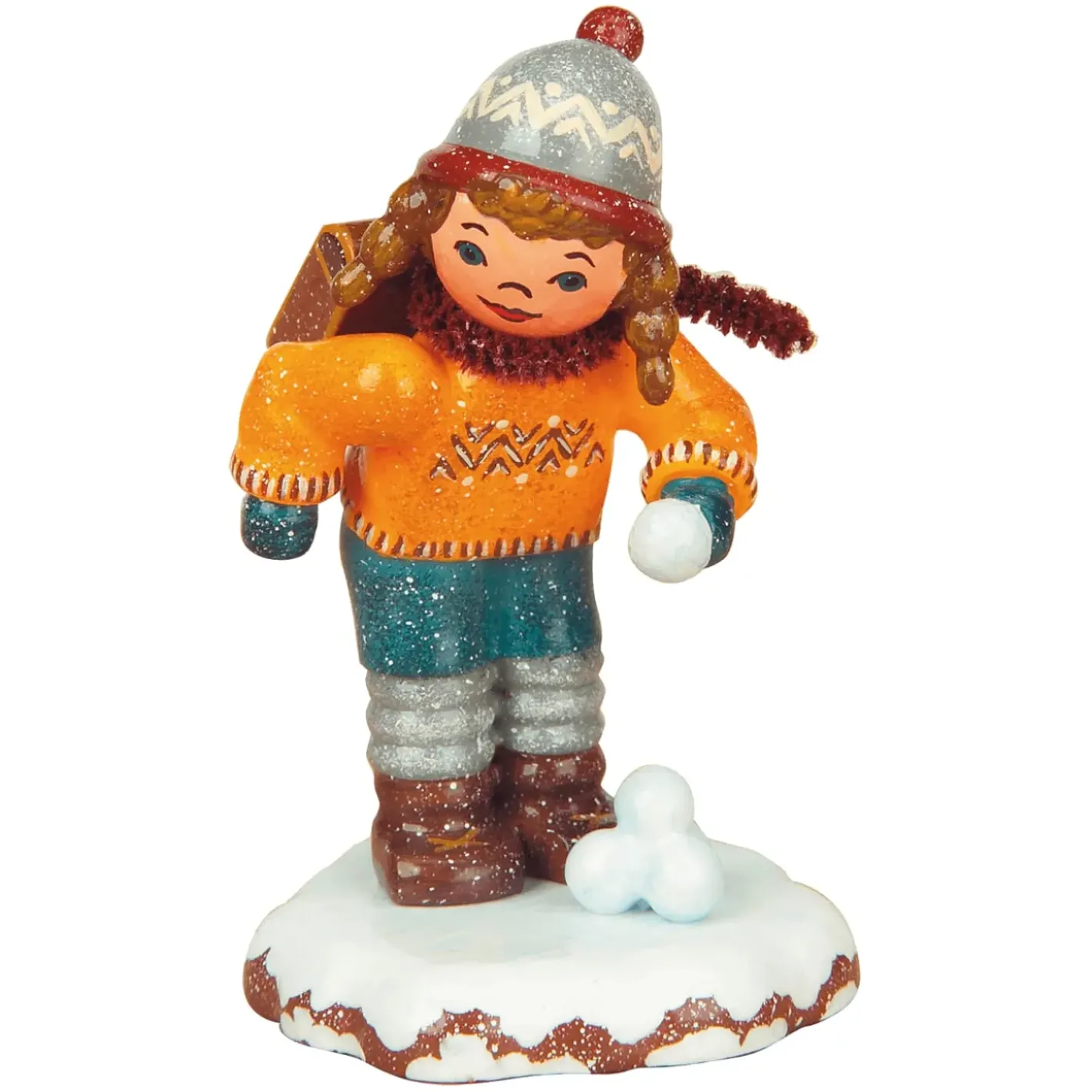 Hubrig Volkskunst Winterkinder Schulmadchen