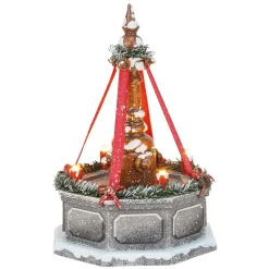 Hubrig Volkskunst Winterkinder Stadtbrunnen, Elektrisch Beleuchtet Outlet